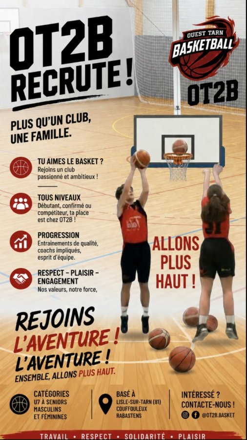 🏀 REJOINS L’AVENTURE OT2B !